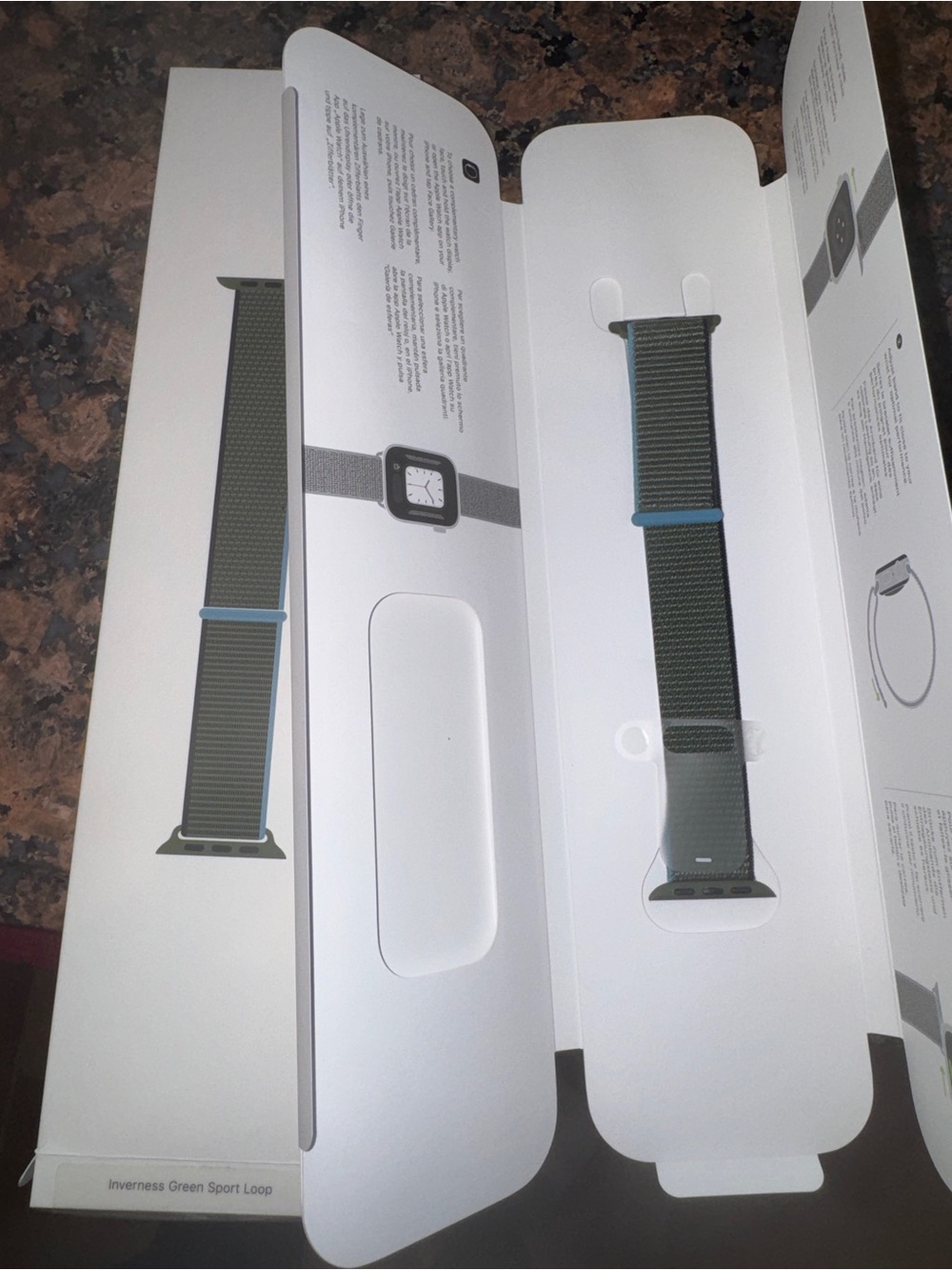 NIB Apple Watch Inverness Green Sport Loop band in its original box 40mm